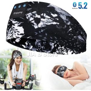 Cuffie/Auricolari Cuffie per dormire Fascia per capelli Bluetooth 5.2, Cuffie per dormire wireless Musica soft Fasce per lo sport, Altoparlanti sottili Microfono, Design floreale