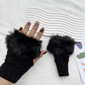 Nagelkonstdekorationer POGRAFI BAKGRUND Naglar Tillbehör Handskar Solid Color Fluffy Warm Mittens PO BACKDROP PROPS Manikyrverktyg