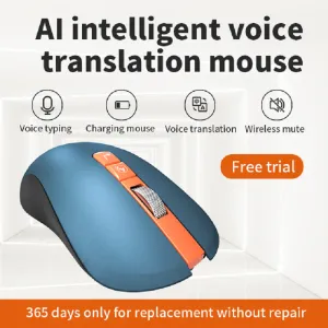 Mäuse V8 2.4G Wireless Voice Smart Mouse 2400 DPI Sprachsuche Übersetzung Mehrsprachig Langlebiges ergonomisches Design für Windows Mac