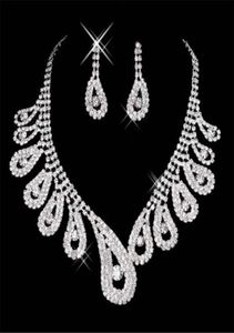 15042 In Stock Bridal Sets Jewelry Rhinestone on Wedding Party Prom Cocktail Girl New New Silver2260332