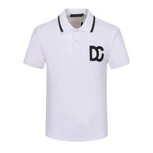 męskie designerskie koszula polo relaksowane przyciski polo geometryczne męskie koszulka z krótkim rękawem bawełniana koszulka monogramowa koszula