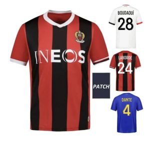 23 24 OGC Nice FC Soccer Jerseys T. Moffi Pepe Laborde S. Diop 2023 2024 Ogcnice Football Shirts Dante Kamara Atal Maillot de Foot Home Away Trzecie viti Kluivert