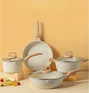 Köksredskap sätter Maifanshi Non Stick Hushåll wok stekpanna matlagningskrukor som är tillämpliga på gasspis av induktionskokare