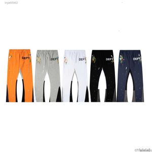 Pants Correct Version Gall High-street Splash-ink Color Printed Contrast Trousers for Men Galleries Sweatpants Dept PPP8