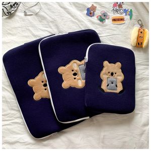 Backpack Cartoon Bear Lemon Leather Laptop Bag Sleeve for Macbook Air 11 13 Inch Pro 14 15.6 M1 Mac Book Case Cover Notebook Accessories