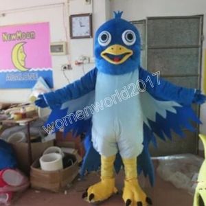 2024 venda quente pássaro azul mascote traje fantasia vestido carnaval tema dos desenhos animados fantasia vestido para homens mulheres