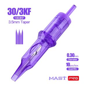 Aghi Mast Pro Cartuccia per tatuaggio Diametro ago 0.30mm 3KF/4KF Sterilizzato Magnum Cartuccia per tatuaggio per trucco permanente Aghi 10 pz/scatola