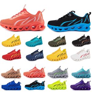 Gai primavera sapatos masculinos de corrida sapatos planos sola macia moda bule cinza novos modelos moda bloqueio cor esportes tamanho grande a106