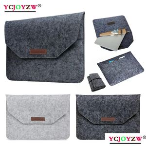 Capas de laptop Mochila Slim Bag Case para Book M1 Chip Air Pro 11 12 13 14 15 16 polegadas Huawei Computador Tecido Sleeve Er Acessórios Drop Otlfo