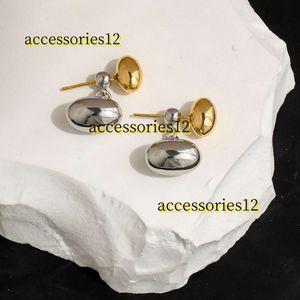 Ohrstecker-Designer-Ohrringe für Damen, 925er-Sterling-Ohrringe, Designer-kreativer ovaler 14-Karat-Metall-Bohnen-Ohrstecker, Creolen-Ohrstecker, Schmuck für Party, Schmuck, Geschenk, Mode 2024