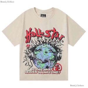 Top Hellstar T Shirt Designer T Shirts Graphic Tee Clothing Clothes Hipster Washed Fabric Street Graffiti Bokstäver Folie Print Vintage Black Löst montering Plus 970