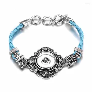 Urok Bracelets Crystalnestones 154 Serce Snap Button Branselety Branselety Charms Metal Biżuter