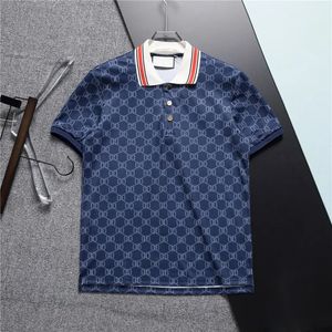 Moda masculina polo t camisas de algodão casual negócios carta impressão bordado designer polos camisa polo verão