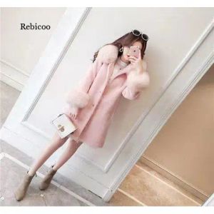 Fur Fashion Winter New Hooded Sheep Sheared Fur Coat Wool Coat Women's Medium And Long Imitation Fox Hair Thickened Korean Slim Fit