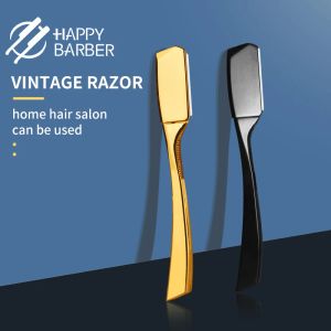 Blade Happy Barber Razor для стрижки цинк сплав сплав парикмахерский профессиональный ручный ручный ручной бритву