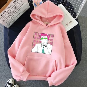 Sweatshirts لطيف saiki k هوديس نساء من النوع الثقيل للنساء دافئة هاراجوكو دافئة للسيدات