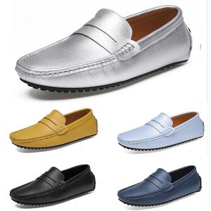 Ayakkabılar Bahar Sonbahar Yaz Gri Siyah Beyaz Erkekler Düşük Üst Nefes Alabilir Yumuşak Sole Ayakkabı Düz ​​Sole Erkekler GAI-45 Tenderler