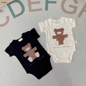 Macacões recém-nascidos da marca Padrão de boneca Padrão impressão Bodysuit infantil Tamanho 59-90 Roupa de roupas de criança