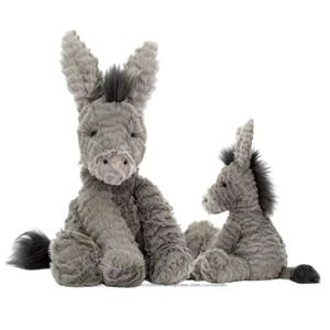 234060CM Симпатичные игрушки Burro Peluche Прекрасный серый осел Плюшевые куклы Мягкие животные для младенцев Декор комнаты на день рождения Подарки 240220