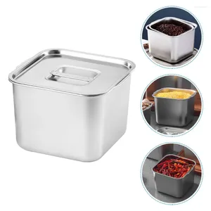 Dinnerware Sets Stainless Steel Seasoning Box Jar Condiment Pot Spice Canister Container Storage