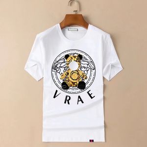 Modedesigner mens t shirt hög kvalitet nyaste kvinnor brev tryck kort ärm rund nacke bomullstrån polo storlek