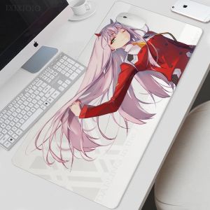 Podkładki anime zero dwóch ukochanych w myszy franxx gier xl duże nowe mousepad xxl klawiatura dywan miękka myszy myszy