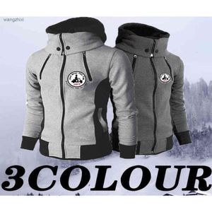 2024NEW MEN039S Autumn and Winter Jott Sweatshirts Warm Windproof Man Jacket Double Zipper Fashion Hooded Sport Clothing S4XL3007115