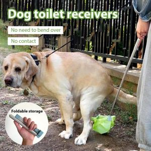 حفاضات أليف كلب طويل مقبض PET POOPER مغرفة قابلة للطي بول تبول الماسك البول عصا متعددة الوظائف الكلب أداة تنظيف النفايات الماسك