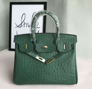 Дизайнерские сумки Роскошные модные сумки Модная темно-зеленая сумка из страусиной коровьей кожи Женская портативная диагональная сумка на одно плечо Кожаная сумка для женщин