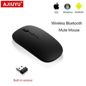 Mice Wireless Bluetooth Mouse For Samsung Galaxy Tab S7 FE S8 UItra S7 S6 Lite S8 Plus S7+ A8 S5E S4 A7 Portable Charging Mute Mouse