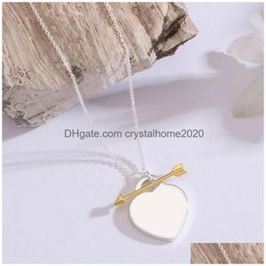 Anynecklace T Necklace Boutique smycken Valentines Day Gift Love Pendant Heart Shaped Card Advanced Drop Delivery DHFVX