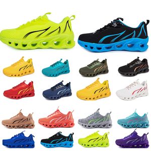 2024GAI spring men shoes Running flat Shoes soft sole fashion bule grey New models fashion Color blocking sports big size 163