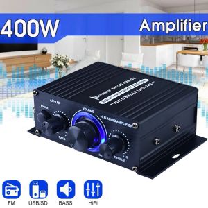 Amplificadores AK380 800W Bluetooth amplificador HiFi Audio Karaoke Home Theater Amplifier 12V Dual Channel Power AMP com RCA