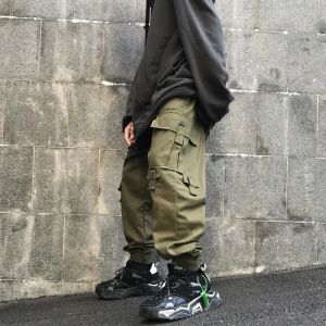 Брюки HOUZHOU Techwear Брюки-карго мужские черные брюки-карго мужские зеленые большие размеры для бега японская уличная одежда в стиле хип-хоп сафари 4XL