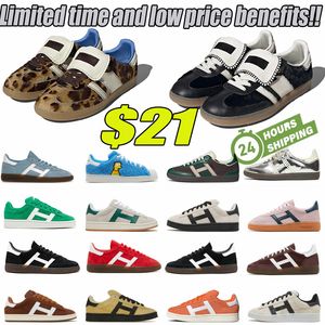 2024 Hot Sale Designer Shoes Leopard Print Wales Bonner Vintage Sneakers Non-Slip Fashion Campus Men's and Women's Casual Shoes