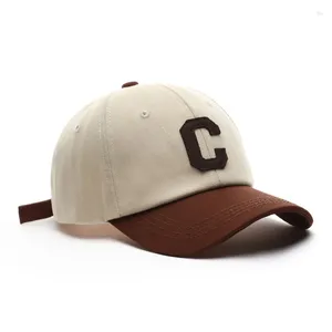 Kapity kulowe C litera baseballowa czapka dla mężczyzn Kobiety Regulowany kapelusz słoneczny sport sport