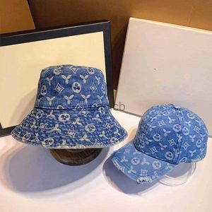 Brim Wide Hats Bucket 5A cap Cowboy bucket hat Casual Luxury Unisex Caps Women Designer Street Denim Print Cap Beanie beanie 240302