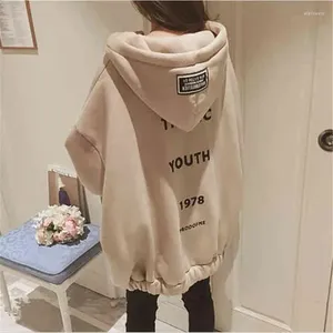 Kadın Hoodies Sonbahar ve Kış Artı Beden Sıradan Bayanlar Kapüşonlu Kazak 9xl 8xl 7xl Moda Polar Gevşek Yarasa Kollu Zipper Ceket