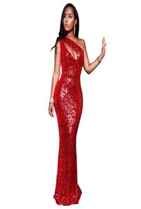 Frauen Maxi Weihnachten Rote Kleider Feiern Kalte Schulter Sexy Dinner Date Abend Party Club Pailletten Kleid Plus Größe XXL Kleider 21052999595