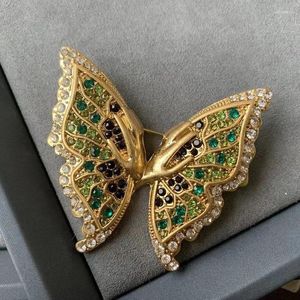 Brooches Retro Exquisite Women Men Vintage Crystal Butterfly Badges Pins Fashion Palace Baroque Style Butterflies Buckles Pin
