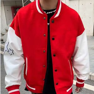 Produttore OEM di alta qualità da uomo in ciniglia con ricamo maniche in pelle bomber da baseball personalizzato Letterman Varsity Jacket 96