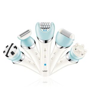 Epilators 5 In1 Women Epilator Electric Female Face Hair Removal Lady Shaver Bikini Trimmer Body Depilatory Leg Rechargeable Depilation