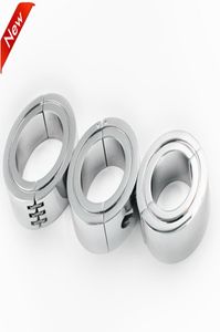 Scrotum Pendant Ball Stretcher Retractable Penis Locking metal Cock Ring Delay Sex Toy For Men 3 sizes for choice7804377