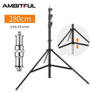 Tillbehör förbättrades 2,8 meter / 9 ft tung effekt av luftdämpning Video Studio Light Stand Telescopic Support i mitten mer stabilt