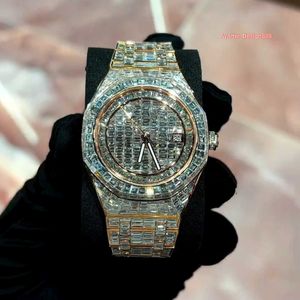 Часы высшего качества с бриллиантами и муассанитом по заводской цене Часы DEF Moissanite Diamond Iced Out