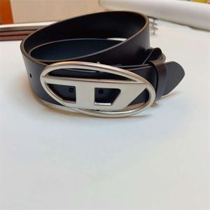 Genuine leather belts for women designer mens designer belt 3.0cm width golden letter needle buckle cintura brown black women belt waistband ceinture Diesel