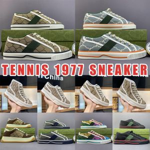 Nya tennis 1977 Sneakers Ladies Luxury Designer Canvas Shoes Classic Vintage Denim Shoe Covers Tillkännagivna Craft Gummi-Soled Brodered Casual Shoes Storlek 35-42