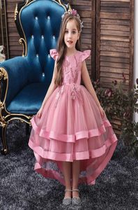 Kids Dresses For Girls Flower Embroidery Training Tutu Kids Clothing Elegent Girl039s Dresses for Children Princess Party Custu9988034