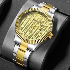 Armbanduhren Top-Uhr wasserdicht Business Herren trendige Mode Stahlarmband High-End-Quarz