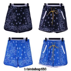 High Street Brand Rhude Cashew Flower Nylon Shorts Mens Summer American Trend Sports Casual Quick Dry Beach Pants Ins